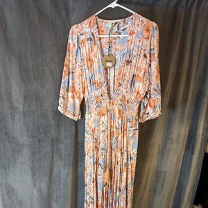 TALL (Large/US10/US12) Jaase Flowy & Floral Bohemian Spring Dress